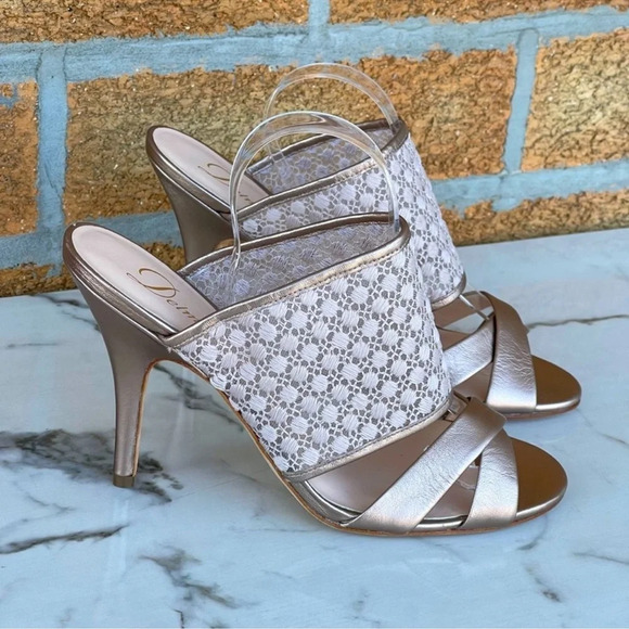 Delman Evitt Embroidered Heel Sandal size 10 - Picture 1 of 10